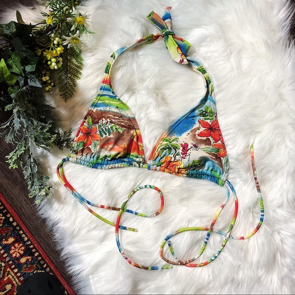 Darling String Bikini Top by Gossip Tropical Print - Picture 4 of 5